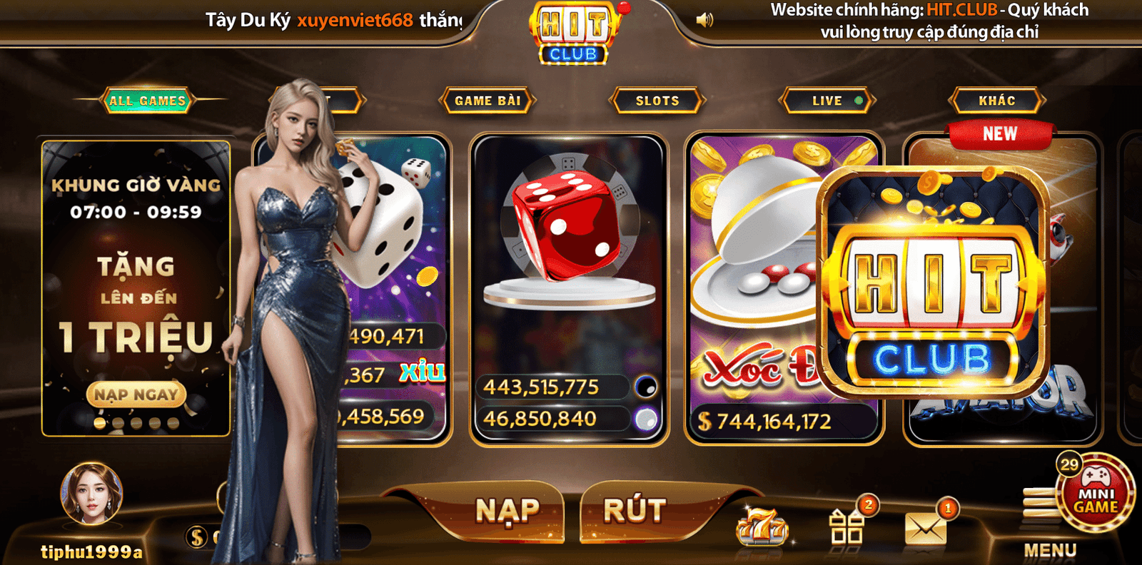 Homepage Giao Diện Hit Club